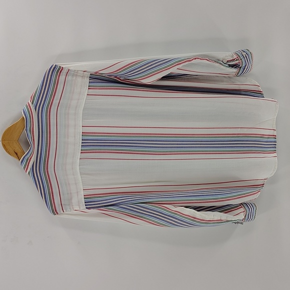 AEO American Eagle button down shirt large multicolor stripe long sleeve women's - Picture 5 of 6